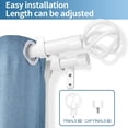 thumbnail image 2 of Urbanest Adjustable Double Curtain Rod Set Zeffoli Manhattan Finials – 1″ Front & 3/4 Back Rod With Glossy White Rod, 84-120 Inches, 2 of 6