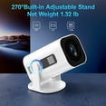 thumbnail image 4 of Gazsocy Mini Projector with Wifi and Bluetooth,Smart Video Projector Support 4K Decoding, Built in Speaker and App,200 ANSI, 4 of 7