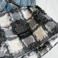 thumbnail image 3 of Bolso de mano de moda para mujer, bolso cruzado con cadena a cuadros Vintage para el trabajo, viajes, compras, 3 of 8