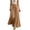 Khaki, variant on Womens Pleated Wide Leg Palazzo Maxi Pants Flowy High Waist Elastic Elatic Drawstring Culottes Pants Dressy Daily Everyday Vacation Trousers Red