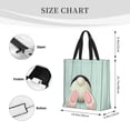 thumbnail image 4 of Lafuoo White Bunny Bottom And Easter Eggs Pattern Single Shoulder Convenience Bag, Large Capacity Zippered Handbag for Shopping, Unisex-One Size, 4 of 7