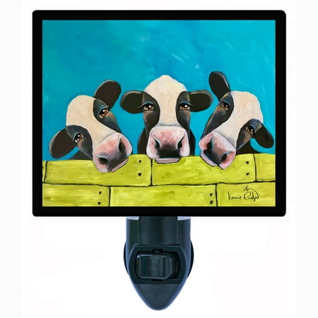 

Decorative Photo Night Light Plus One Extra Free Switchable Insert. 4 Watt Bulb. Image Title: Three Cows. Light Comes with Extra Bulb.