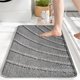 thumbnail image 4 of Alfombra Antideslizante de Poliéster | Alfombra Absorbente | Alfombra de Entrada | Alfombra para Dormitorio | Gris - 60 X 40 Cm - Lavable y Suave Al Tacto, 4 of 6