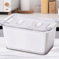 thumbnail image 1 of Fresh-Keeping Container Draining Crisper with Strainer Multifunctional Vegetable Fruit Storage Basket Plastic Kitchen Food Container Fresh Produce Saver BPA Free for Kitchen Fridge, 1 of 8