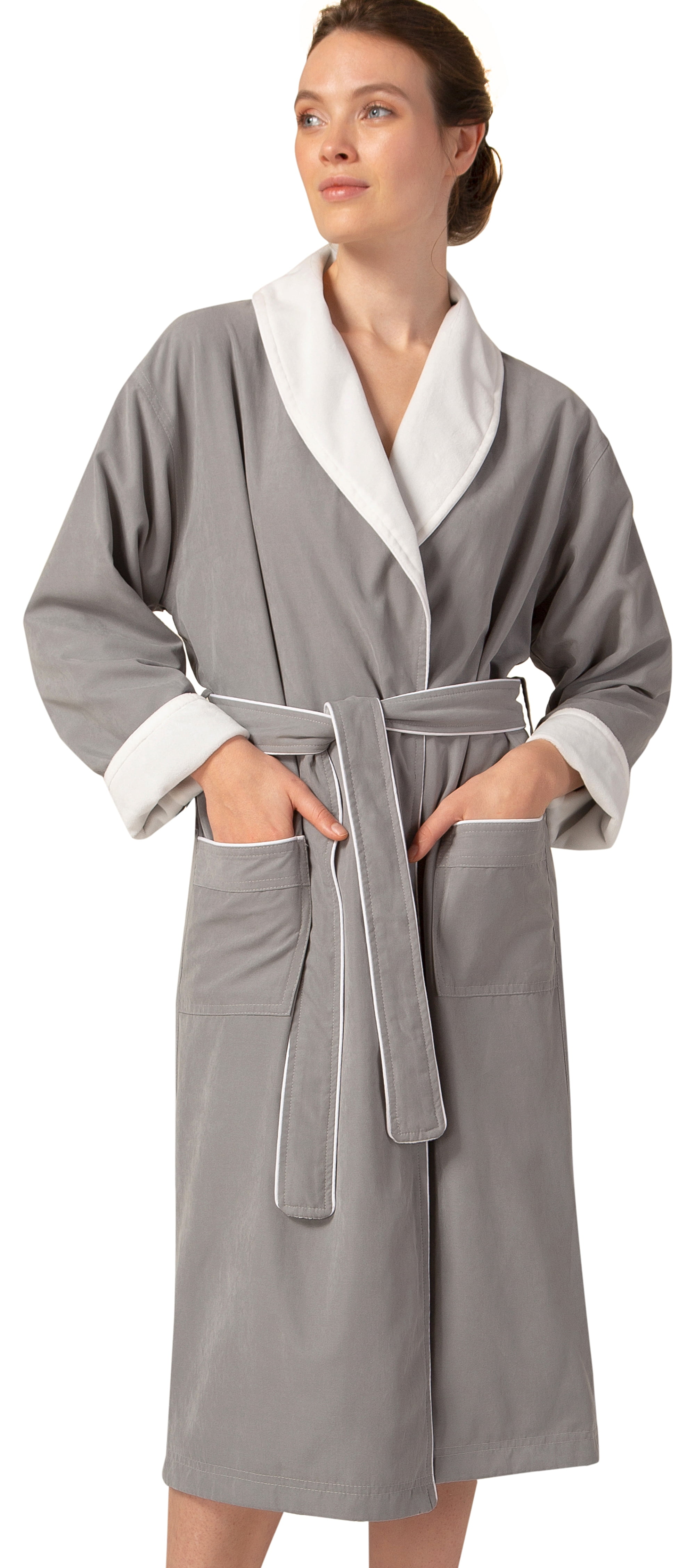 Seyante Plush Lined Microfiber Unisex Warm Spa Robe Luxury Hotel