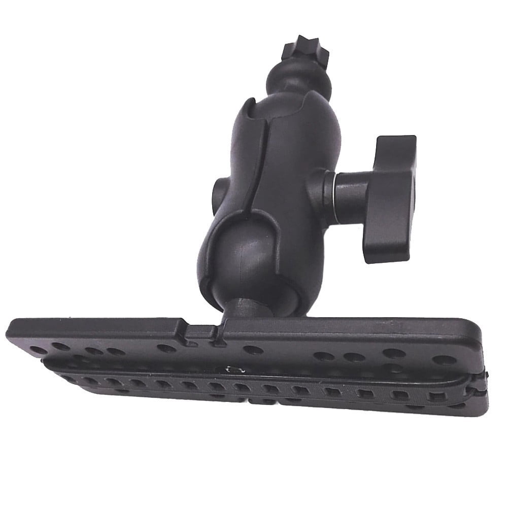 YAAQII for Kayak Fish Finder Mount Bracket Accessory - for General Adjustable Holder for Navigation Devices, Large Ball Design, Smooth Motion Range, DIY Base Socket, Black Nylon & Silicone