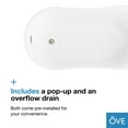 thumbnail image 4 of Ove Decors Isaac 58 in White Seamless Acrylic Freestanding Slipper Bathtub, 4 of 19