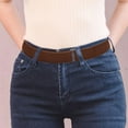 thumbnail image 6 of Fashion Women Stretch Belt Adjustable Comfortable Invisible Belts for Pants Dark Brown, 6 of 8