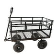 thumbnail image 2 of Capacity Garden Wagon Cart ,All-Terrain Utility Cart for Firewood Hauling, Yard Work & Landscaping,Heavy-Duty 600LB ,Black, 2 of 7
