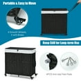thumbnail image 6 of Kadyn Laundry Hamper,Laundry Basket, Dirty Clothes Hamper,Laundry Hamper with Wheels and Lid-Black, 6 of 9
