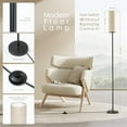 thumbnail image 3 of CAALOGT Floor Lamp, Modern Standing Lamp with 3 Color Temperatures, Foot Switch, for Living Room, Bedroom (9W LED Bulb ), 3 of 7