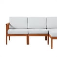 thumbnail image 5 of Walker Edison Modern 3-Piece Eucalyptus Outdoor Sectional Set, Brown, 5 of 6