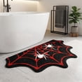 thumbnail image 5 of Gothic Rug Spider Web Indoor Halloween Rug 15.8"x23.6", Plush Gothic Cute Fun Halloween Bathroom Rugs Non Slip Kitchen Mat, Halloween Throw Area Rugs for Front Door Indoor Doormat, 5 of 6