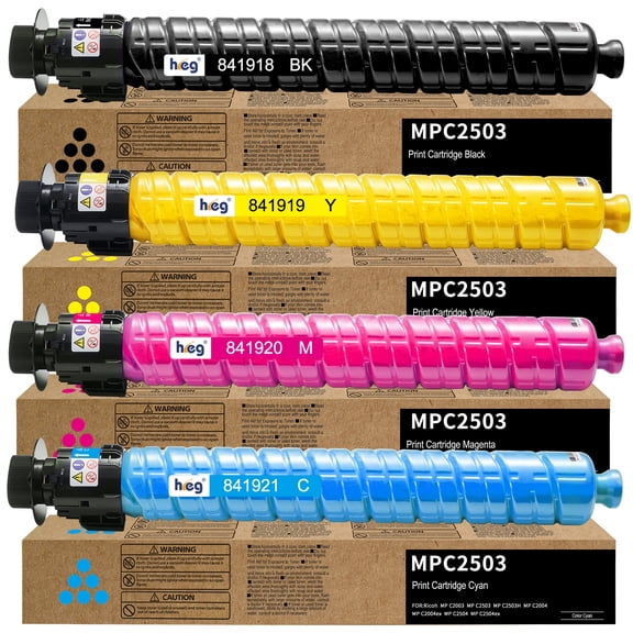 C2004 Toner 841918 841921 841920 841919 Replacement for Ricoh MP C2503 C2004 C2003 C2504 Printer(4 Pack)