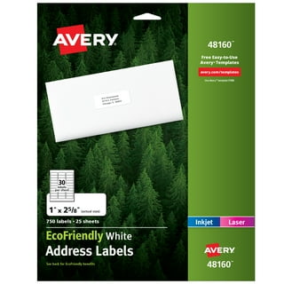 Avery Printable Sticker Paper, Matte White, Inkjet, 5 Sheets (53202) 