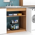 thumbnail image 3 of Organizador de encimera de baño NPPLUS de 2 niveles, metal negro mate, 3 of 7
