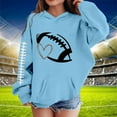 thumbnail image 2 of Byoo Girl's Football Graphic Hoodie Soft Pullover Casual Kids Hooded Sweatshirt, 2 of 4