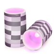 thumbnail image 7 of Yayeee Flameless Candles with Remote Flickering Battery Operated Multi Color Changing, Black and Gray Plaid Pattern, 7 of 7