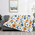 thumbnail image 2 of Naloa Flower Flannel Blankets - Thick and Warm Blanket for Winter, Soft Fuzzy Plush King Blanket for All Seasons80"x60", 2 of 6