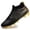 Black, variant on Kids High-Top Soccer Cleats - Unisex Youth Football Boots with Gold Spike Soles for Indoor & Outdoor Training and Athletic Performance