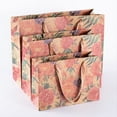 thumbnail image 2 of Nvzi gifts, flowers, gift box packaging bags, vintage rose cowhide paper bags, flower gift bags (horizontal brown, 43 * 14 * 32cm), 2 of 5