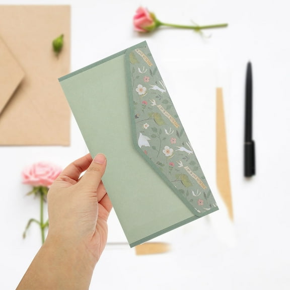Masteelf 1 Set Cute Floral Writing Paper and Envelopes Set Lined Stationery for Girls for Letter Writing and Invitation Stationery Writing Paper and Envelopes