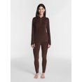 thumbnail image 2 of ClimateRight by Cuddl Duds Stretch Fleece Women's Long Sleeve Mock with Half Zip Base Layer Top, Sizes XS to 4X, 2 of 5