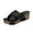 Black, variant on Women's Platform Wedge Sandals Open Toe Slip On Slides Cork Heeled Cutout Comfortable Slide Sandals Casual Dressy Summer Shoes Khaki Women Sandal