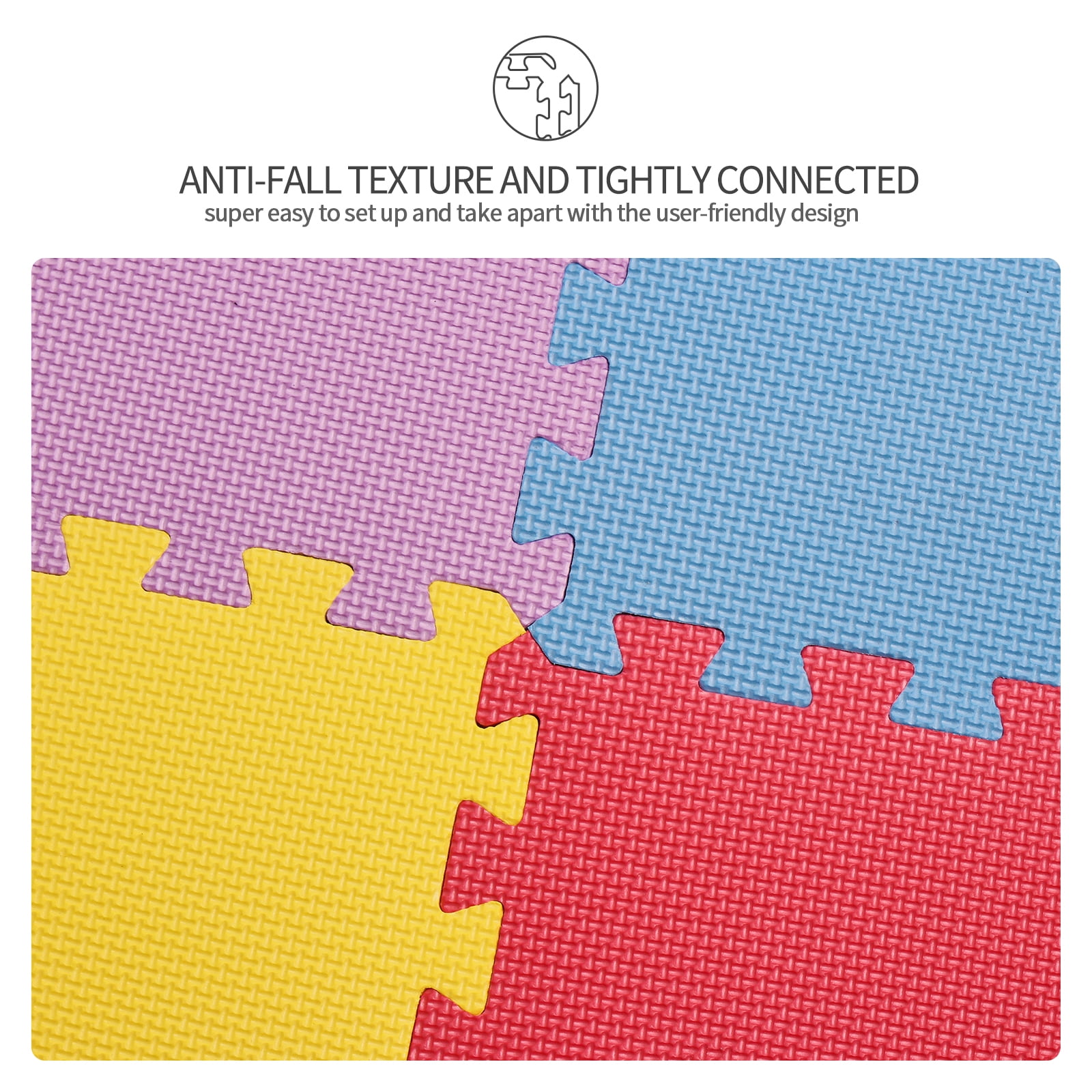 Benarita Baby Play Mat 18pcs(30x30x1cm) Foam Puzzle Play Mat Interlocking Foam Tile for Sports-EVA Non Toxic