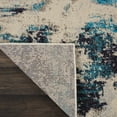 thumbnail image 3 of Nourison Celestial Abstract Ivory/Teal Blue 5'3" x 7'3" Area Rug, (5x7), 3 of 10