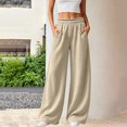 thumbnail image 3 of Breezora Womens High Waist Wide Leg Sports Pants Loose Fit Athletic Trousers with Pockets for Yoga Gym Running Workout Casual, 3 of 9