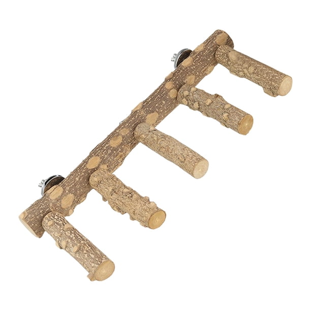 Escalera de escalada para pájaros, escalera de escalada para hámster, jaula decorativa para loros, puente con escaleras de madera, perchas para