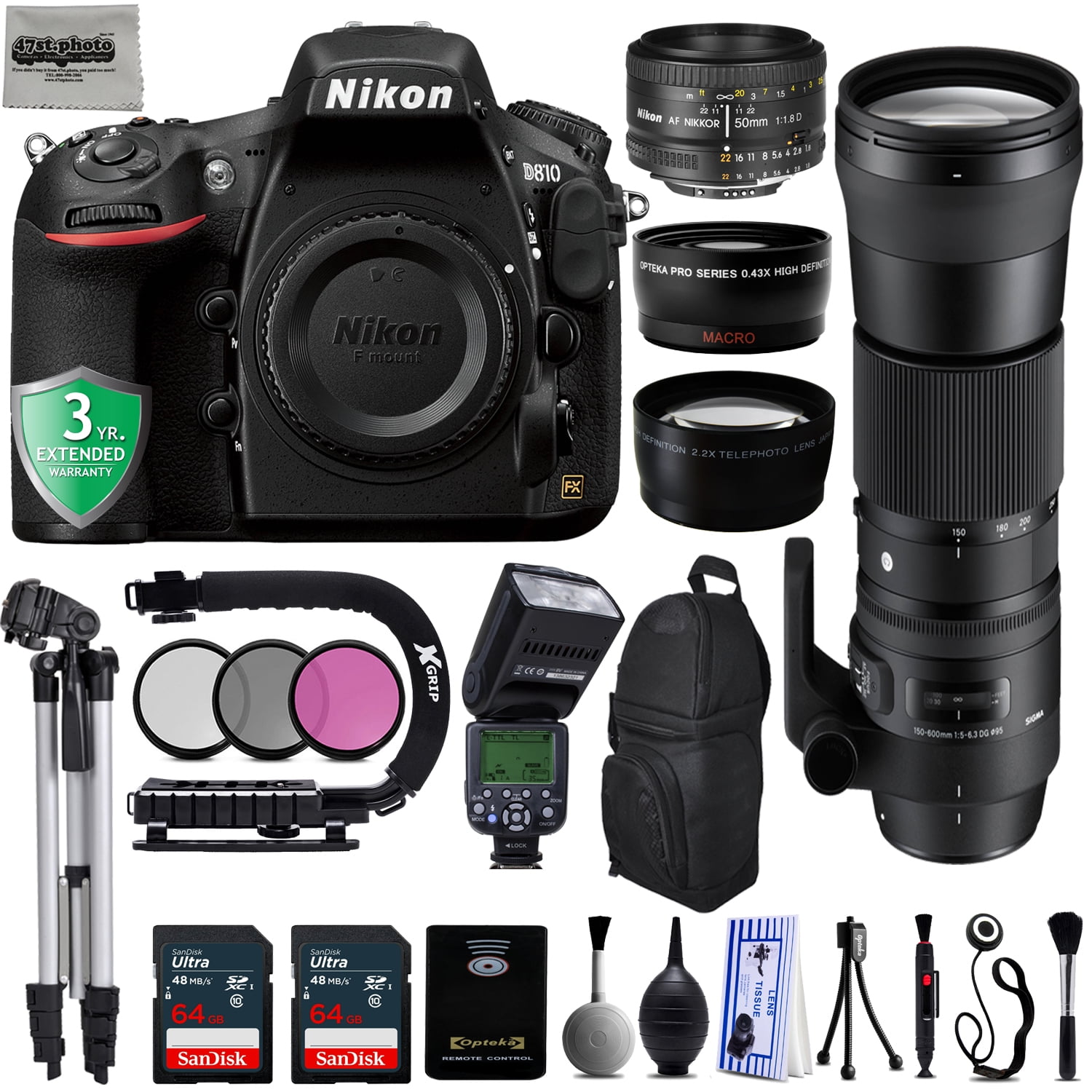 Nikon D810 36.3MP 1080P DSLR Camera w/ WiFi & GPS Ready 7 fps + 4