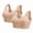 Beige, variant on 2pcs Posture Bra for Women Wide Strap Back Support Wireless Bra Beige L