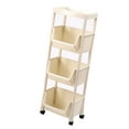 thumbnail image 2 of Ultra Thin Storage Rack with Multiple Layers, Durable and Easy to Install Plastic Shelf Organizer, Rolling Cart for Convenient Storage, Laundry Room, Kitchen, Bathroom, 2 of 8