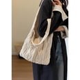 thumbnail image 3 of LHSHID Knitted Hobo Bag Women's Crocheted Shoulder Bag Large Handbags Tote Wool Woven Aesthetic Purse Top Handle Bag, 3 of 8