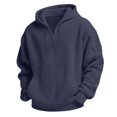 thumbnail image 6 of Abcomgle Boys Hoodies Size 10 12 Long Sleeve Quarter Zip Kids Hoodie Sweatshirt Waffle Knit Hooded Cute Pullover Tops, 6 of 8