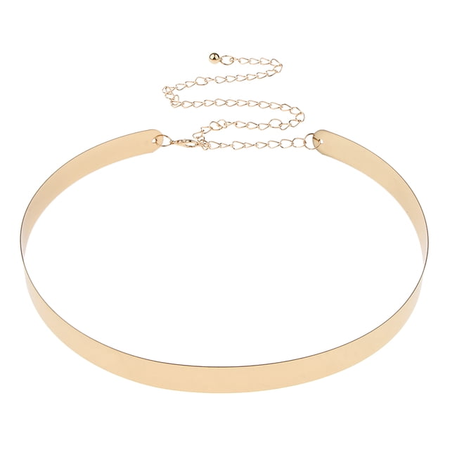 Cinturón de cintura de metal espejo Sunnimix 3.5cm dorado