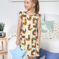 thumbnail image 4 of Fotbe Boho Chicken Vestido de Dormir para Niñas de 3 a 10 Años, Mangas Cortas, Estilo Princesa, Pijama Camisón con Mangas Voladas-X-Large, 4 of 6