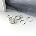 thumbnail image 3 of Anillo de 7 piezas para mujer, diseño de nicho de lujo ligero personalizado a la moda, anillo de estilo frío de alta calidad, 3 of 5