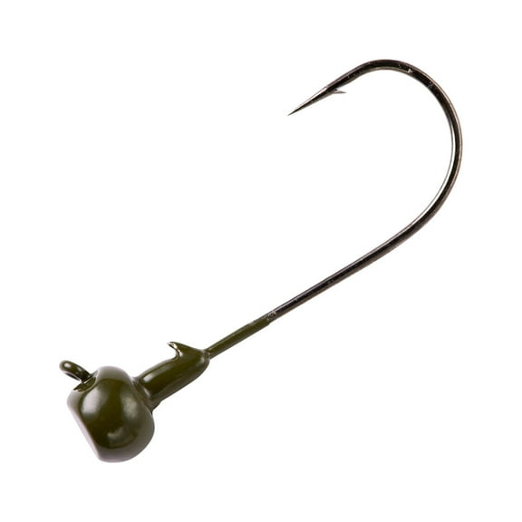 War Eagle Fishing Lures Jig Head Worm, Green Pumpkin, 3/16 oz.