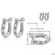 thumbnail image 2 of Women Girls Harp Shape Earrings Silver Plated Ear Clip Pin Copper Stud Jacket, 2 of 5