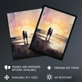 thumbnail image 3 of Mum And Me Watercolour Painting Mother And Daughter Dawn Morning Walk On The Beach Unframed Wall Art Print Poster Home Decor Premium, 3 of 5