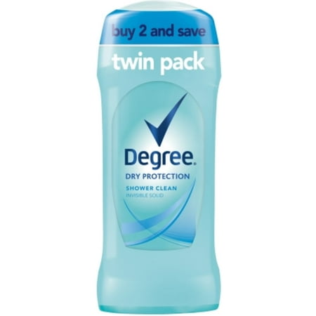 Degree Women Antiperspirant Deodorant Stick Shower Clean 2.6 oz, Twin Pack (Pack of 3)