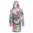 thumbnail image 2 of Hippie Siamese Portrait Watercolor Tie-Dye Vintage Styles All Over Print 3D Hooded Duffle Toggle Coat Cat Lover Kitten Owner Gifts - 00014, 2 of 6