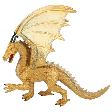 Realistic Dragon Model Figure Toys, Gold Flying Dragon Figurines Collection Dinosaur Gifts Home Office Desktop Decoration Ornaments[ Golden Dragon]