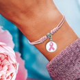 thumbnail image 6 of Pink Ribbon Bracelets for Women - Handwoven Multilayer Braided Cancer Awareness Bracelet - Inspirational Jewelry Gift for Survivors & Fighters, 6 of 6