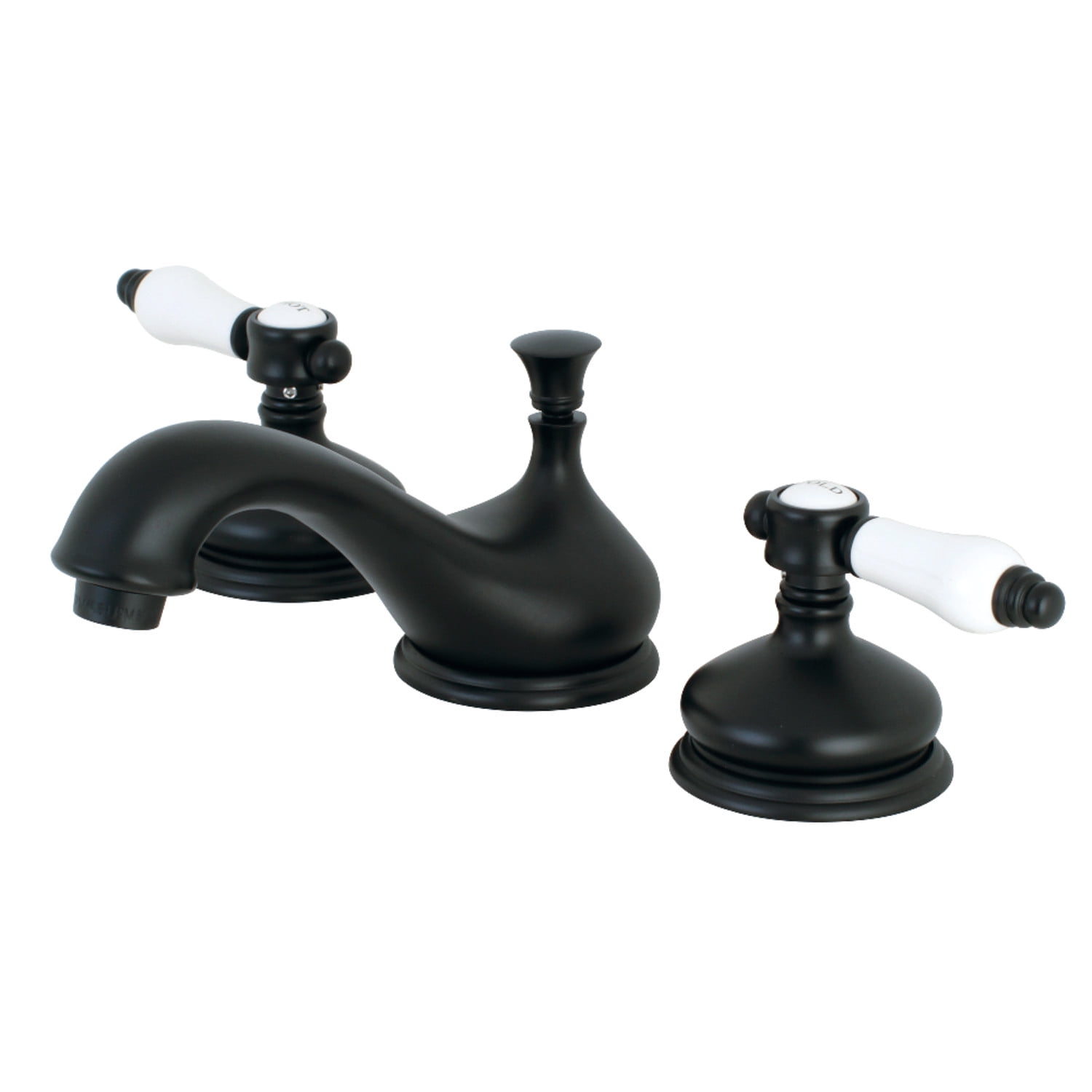 Kingston Brass KS1160BPL 8 in. Widespread Bathroom Faucet, Matte Black - Walmart.com