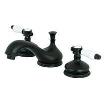 Kingston Brass KS1160BPL 8 in. Widespread Bathroom Faucet, Matte Black