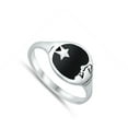 thumbnail image 4 of Elegant Moon Star Mystic Ring .925 Sterling Silver Band Black Cubic Zirconia Jewelry Female Size 7, 4 of 4